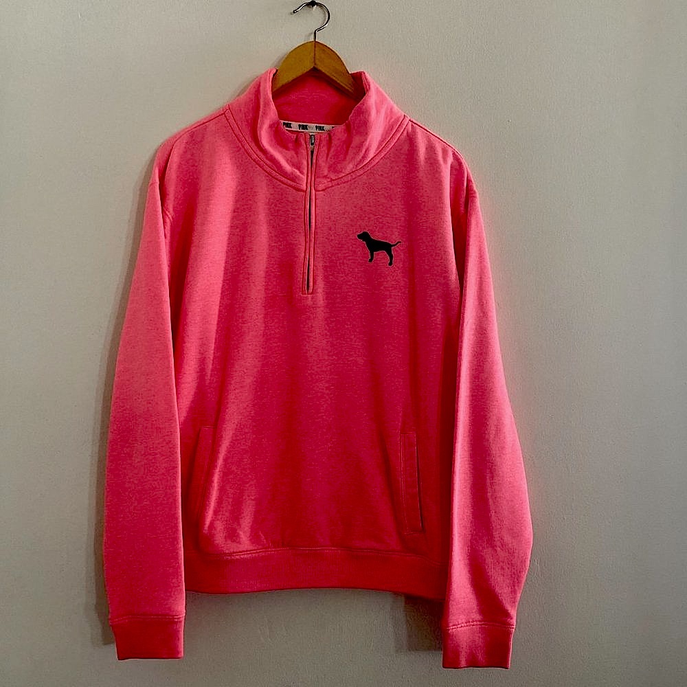 Limited EditioVictoria's Secret PINK Bubblegum Pink Pullover Quarterzip in L